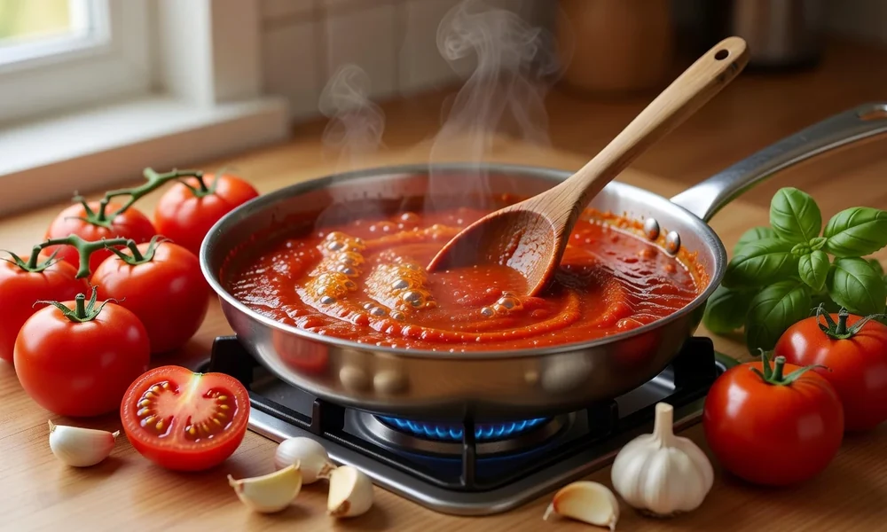 Molho de tomate caseiro para a semana