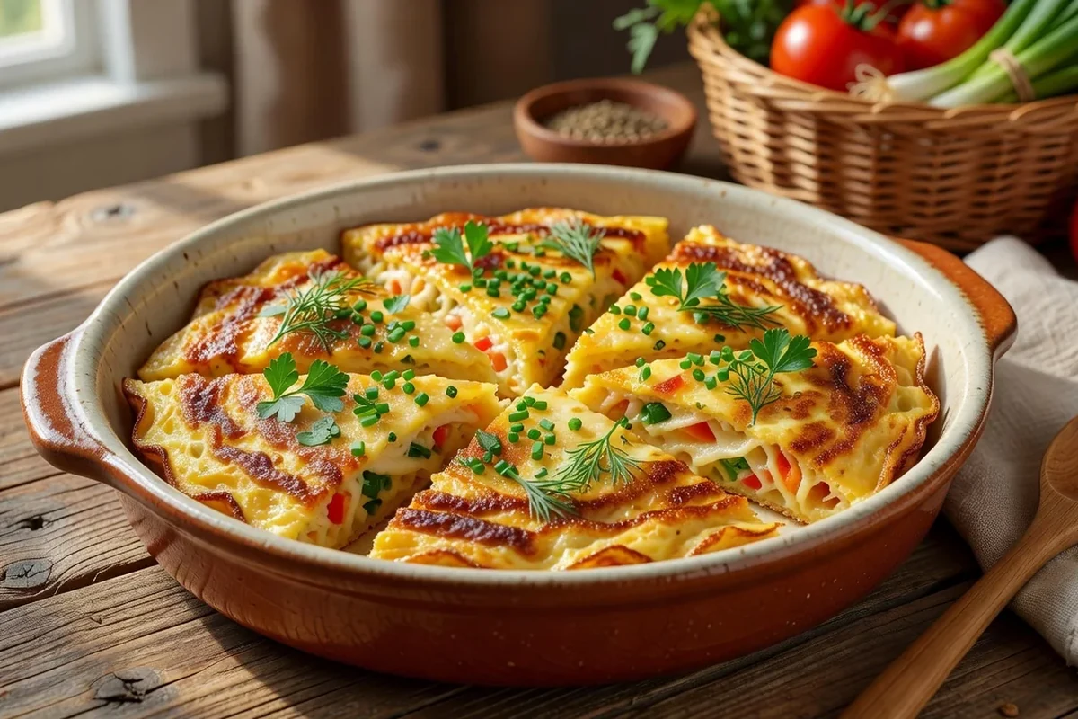 Omelete de forno: jantar leve com o que houver