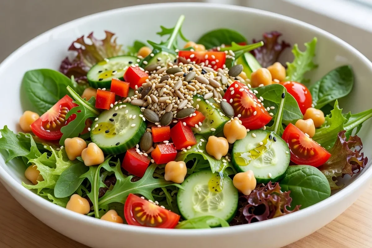 Salada de folhas e grãos: refeição completa